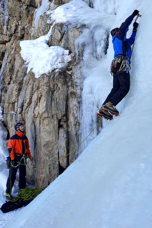 Ice climbing in Alborz