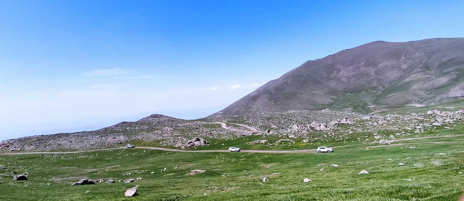 Cycling in Azerbaijan mountain<