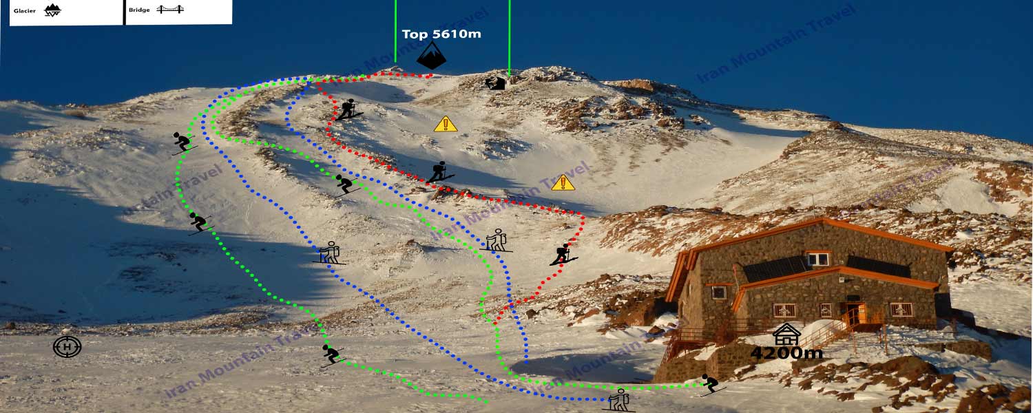 Best time to ski touring in mount Damavand